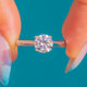 18ct White Gold Cubic Zirconia Ring, 1.45ct