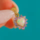 9ct Gold Heart Opal Tanzanite Pendant