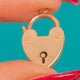 Chunky 9ct Gold Heart Padlock Charm