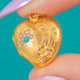 Antique 15ct Gold Turquoise Pearl Puffy Heart Locket c.1894