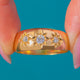 Antique 18ct Gold Diamond Star-Set Trilogy Gypsy Ring c.1904