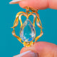 Art Nouveau 15ct Gold Aquamarine Pendant