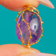 15ct Gold Caged Amethyst Art Nouveau Pendant