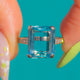 Art Deco 18ct Gold Aquamarine Diamond Ring, 8.00ct Aquamarine
