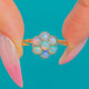 9ct Gold Opal Daisy Cluster Ring