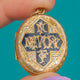 Victorian 9ct Gold "In Memory Of" Black Enamel Locket