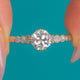 Art Deco Platinum Diamond Solitaire Engagement Ring, 0.65ct Transitional-Cut Central Diamond