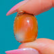 Georgian Crimped Edge 9ct Gold Carnelian Pendant