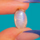 Oval Victorian Moonstone charm with soft blue sheen in Silver