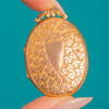 9ct Gold Flat Large Oval Engraved Locket