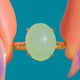 14ct Gold Jade Cabochon Dress Ring