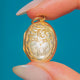 Antique Solid 9ct Gold Engraved Oval Locket