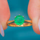 9ct Gold Green Paste Solitaire Ring