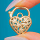 9ct Gold Openwork Heart Padlock Pendant
