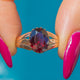 Antique Victorian 9ct Gold Garnet Solitaire Ring 1.45ct