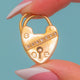 9ct Gold Diamond Heart Padlock Pendant