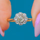 Art Deco 18ct Gold Fancy Yellow Diamond Daisy Ring, 1.06ct