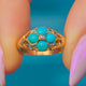 Victorian 18ct Gold Turquoise Diamond Ring, c.1860