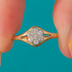Edwardian 18ct Gold Diamond Daisy Cluster Ring