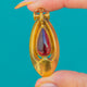 Antique 18ct Gold Etruscan Revival Garnet Pendant, 1884