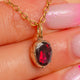 Dainty Georgian 9ct Gold Flat-Cut Garnet Charm