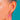 Dainty 9ct Gold Garnet Stud Earrings, stud worn in closer detail