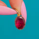 9ct Gold Foiled Georgian Flat-Cut Garnet Charm