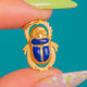 18ct Gold Turquoise & Lapis Lazuli Scarab Beetle Charm