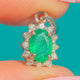 Dainty 9ct Gold Emerald Diamond Cluster Charm