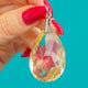 Art Deco Silver Pear Citrine Pendant