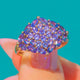 9ct Gold Tanzanite Cluster Cocktail Ring