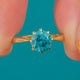 18ct Gold Art Deco Zircon Solitaire Ring-10.5ct