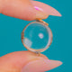 Antique Floral Pools of Light Charm, Silver & 9ct Gold