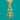 Engraved 14ct Gold Opal Drop Pendant