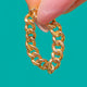 Antique 9ct Gold Stamped Curb Link Pinky Ring - Size I