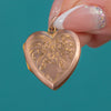 Victorian 6ct Gold Engraved Heart Locket