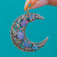 Bernard Instone Silver Opal Crescent Moon Pendant