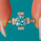Art Deco 18ct Gold 2.00ct Zircon Diamond Ring