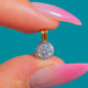 18ct Gold & Platinum Bezel Diamond Charm, 0.50ct Diamond