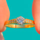 18ct Gold Diamond Solitaire Ring Encrusted Shoulders, 0.40ct Diamonds
