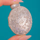 Large Antique Silver Engraved Puffy Oval Locket