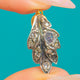 Antique Silver Rose-Cut Diamond Leaf Charm, 0.35ct