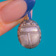 Silver Scarab Beetle Pendant with 9ct Gold Jump Ring, view 1