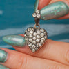 Antique Silver Paste Heart Pendant
