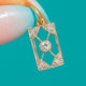 Art Deco Platinum Diamond Portrait Charm