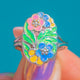 BERNARD INSTONE Silver Pastel-Coloured Flowers Enamel Dress Ring