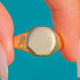 Art Deco Solid 18ct Gold Signet Ring
