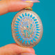 Victorian 9ct Gold Duck Egg Blue Enamel Flowers Locket - Lillies