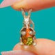 Vintage 1970's Solid Silver Rabbit Charm with Amber Glass and a Carrot