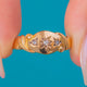 Antique 18ct Gold Star-Set Diamond Gypsy Ring c.1917